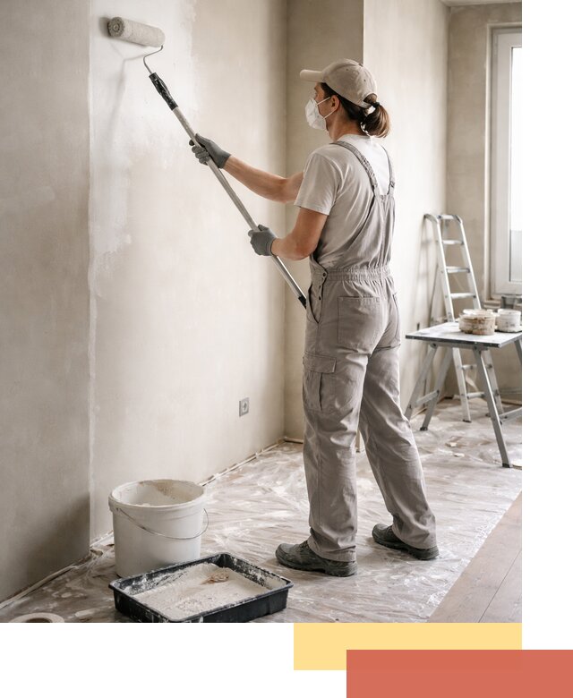 Покраска перегородок из гипсокартона в Пензе качественно и недорого