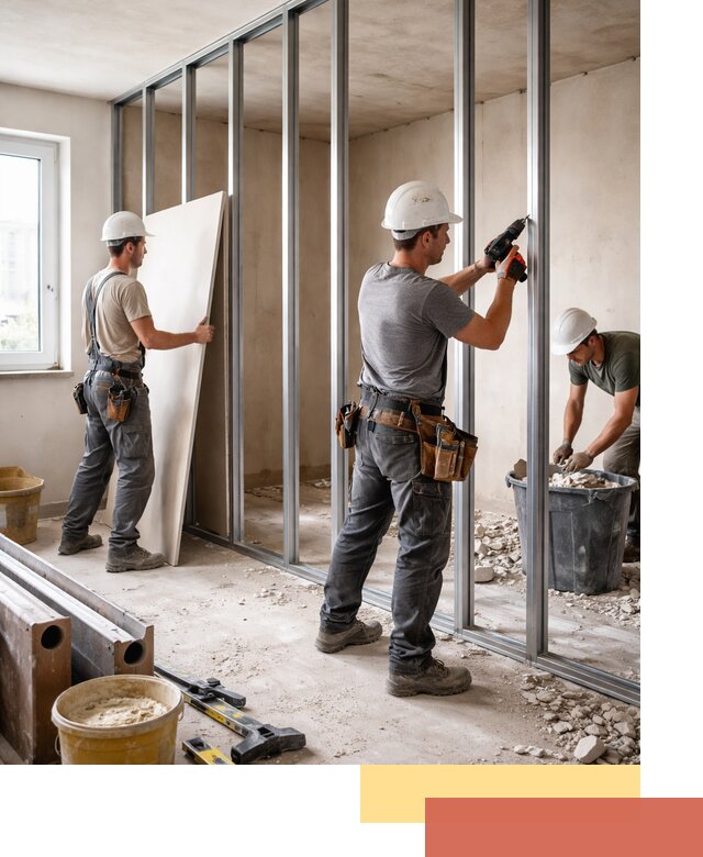 Перенос гипсокартонной перегородки в Пензе профессионально и быстро