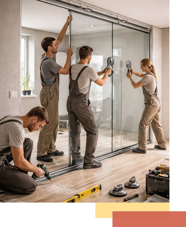 Изготовление стеклянных перегородок на заказ в Пензе