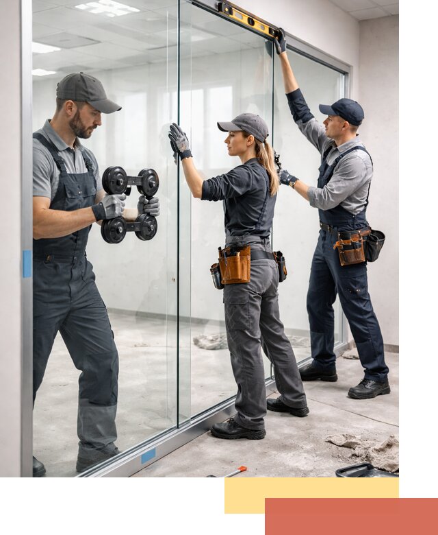 Профессиональный монтаж стеклянных перегородок в Пензе