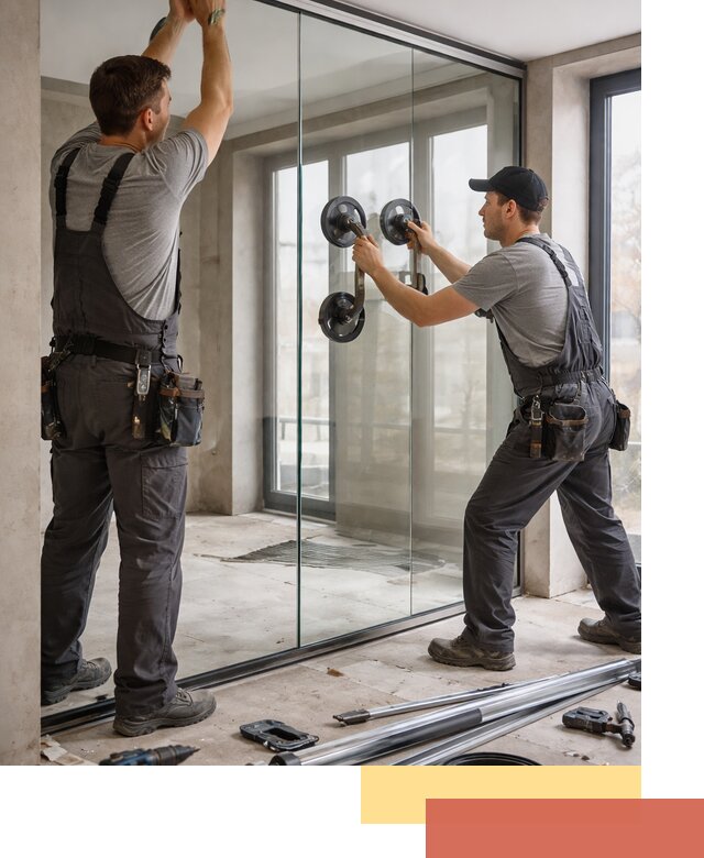 Цельностеклянные перегородки под ключ в Пензе