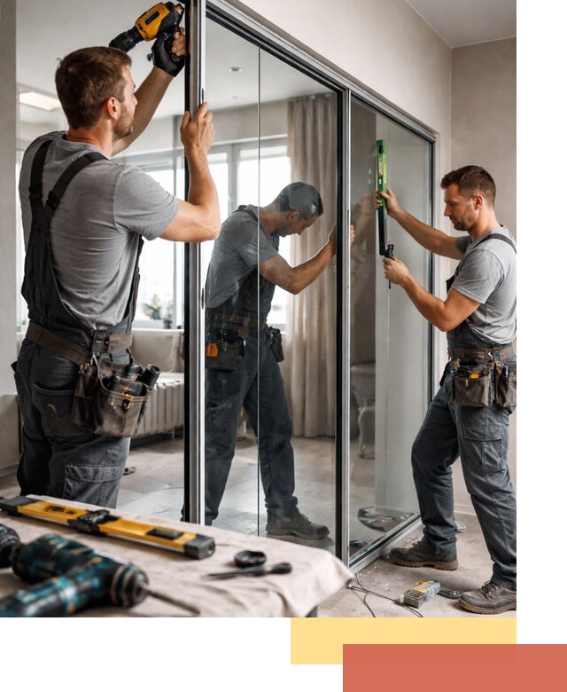 Каркасные стеклянные перегородки под ключ в Пензе