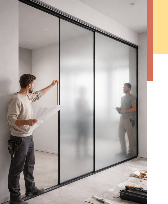 Матовые стеклянные перегородки в Пензе от 8725 руб. — монтаж и установка | ОТДЕЛОЧНИК-Пнз