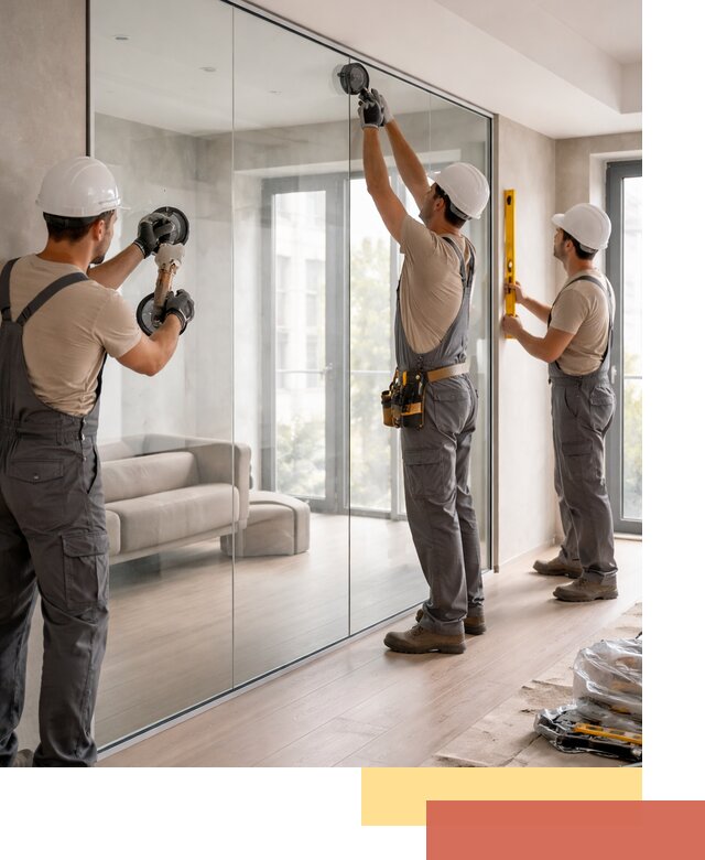 Перегородки из закаленного стекла в Пензе для офисов и квартир