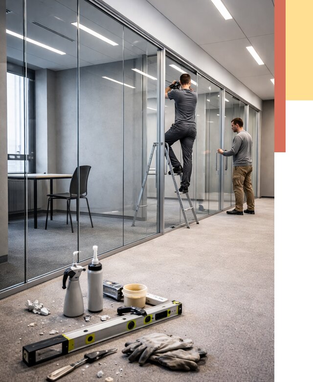 Стеклянные офисные перегородки в Пензе от 8725 руб. — монтаж и установка | ОТДЕЛОЧНИК-Пнз