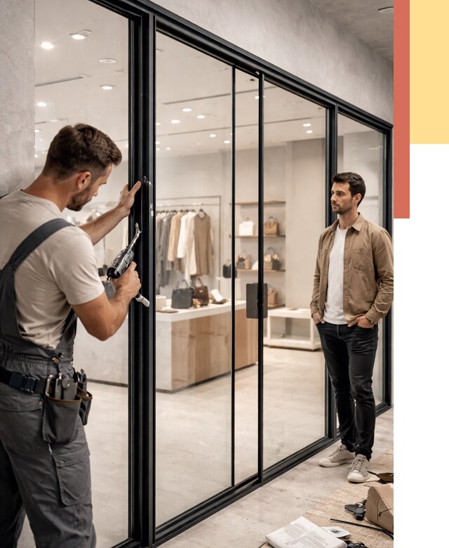 Стеклянные перегородки для магазинов в Пензе от 8417 руб. под ключ | ОТДЕЛОЧНИК-Пнз