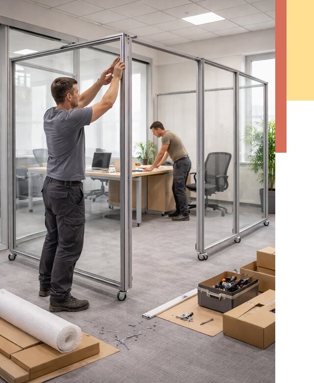 Мобильные офисные перегородки в Пензе от 12831 руб. — установка под ключ | ОТДЕЛОЧНИК-Пнз