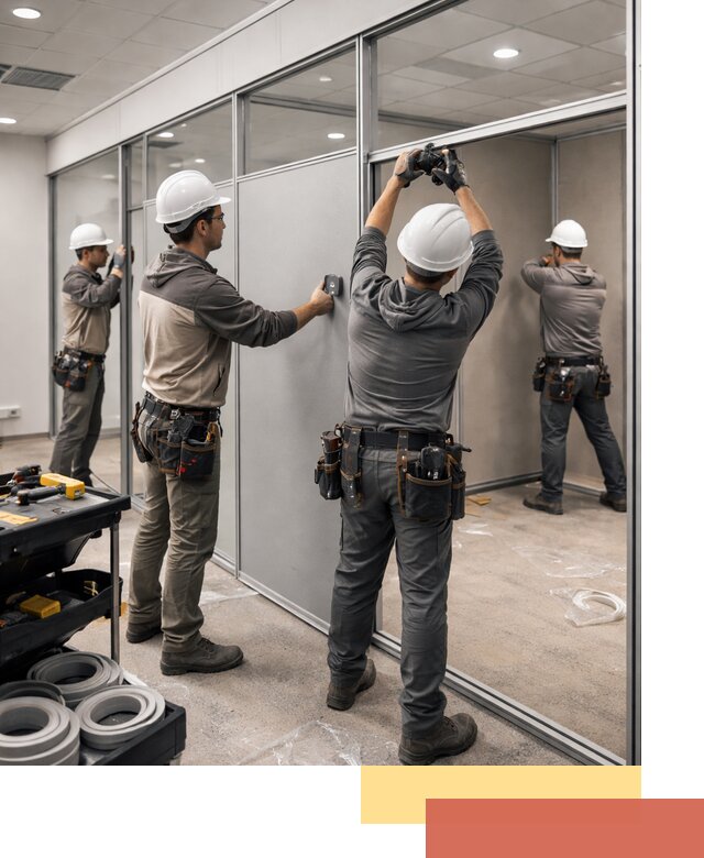 Мобильные офисные перегородки под ключ в Пензе