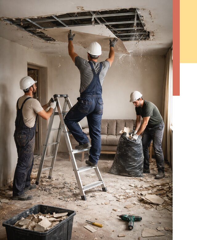 Демонтаж гипсокартонного потолка в Пензе от 431 руб. за м2 — ОТДЕЛОЧНИК-Пнз