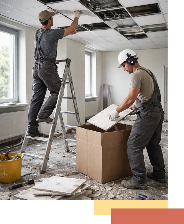 Демонтаж потолочной плитки в Пензе быстро и аккуратно