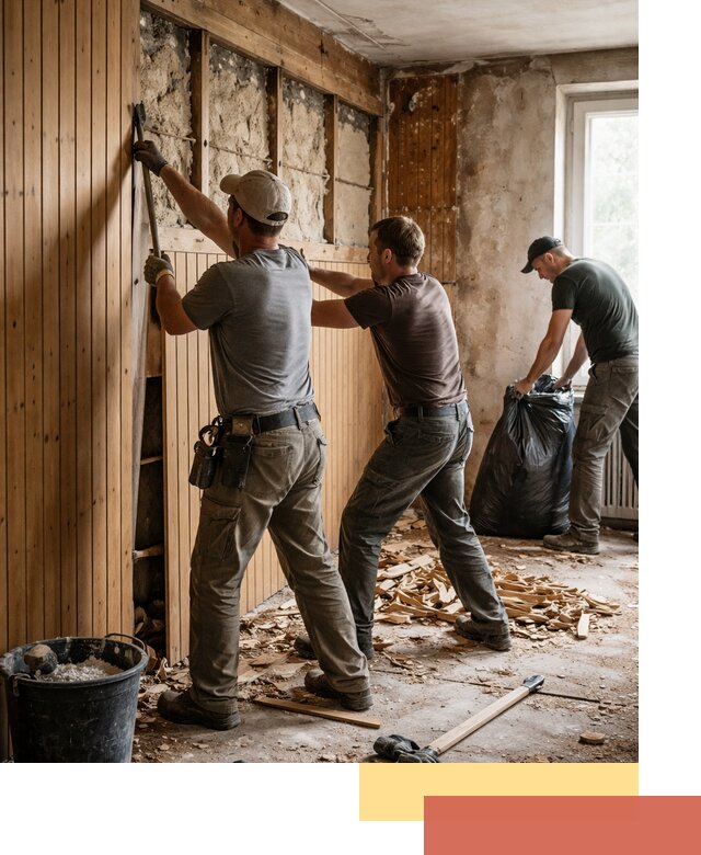 Демонтаж вагонки и вывоз материалов в Пензе