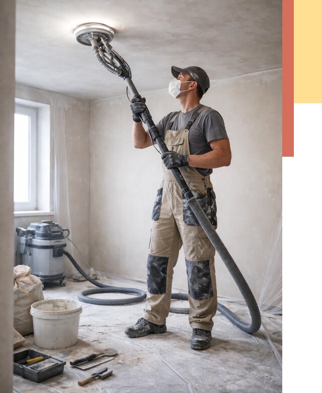 Шлифовка потолка в Пензе от 3593 руб. — услуги шлифования потолка | ОТДЕЛОЧНИК-Пнз