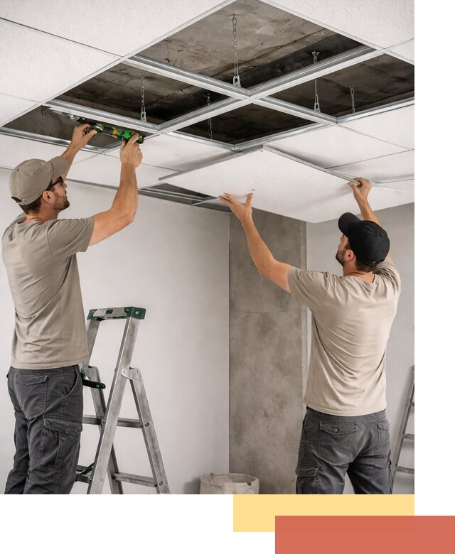 Монтаж потолка Армстронг под ключ в Пензе