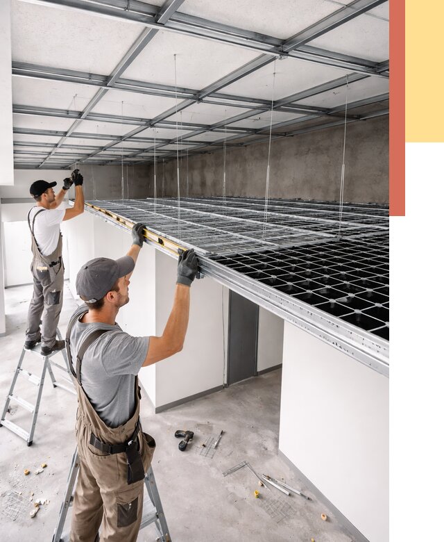 Монтаж потолка грильято в Пензе от 462 руб./м² — быстрая сборка под ключ | ОТДЕЛОЧНИК-Пнз