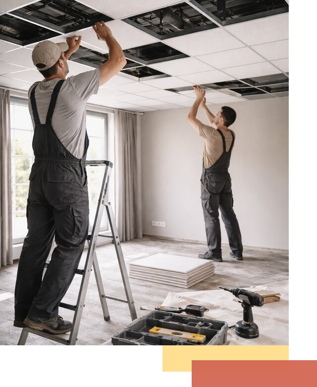 Замена плит подвесного потолка в Пензе быстро и качественно