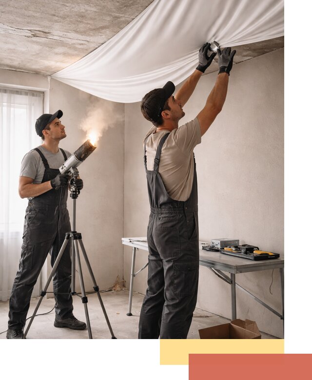 Установка натяжного потолка под ключ в Пензе