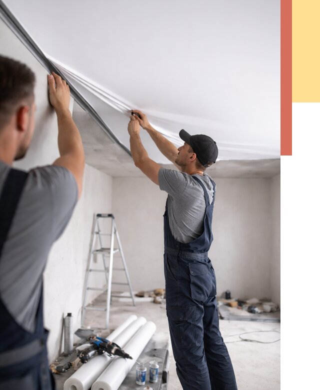 Монтаж матового натяжного потолка в Пензе от 4619 руб./м² — быстро и недорого | ОТДЕЛОЧНИК-Пнз