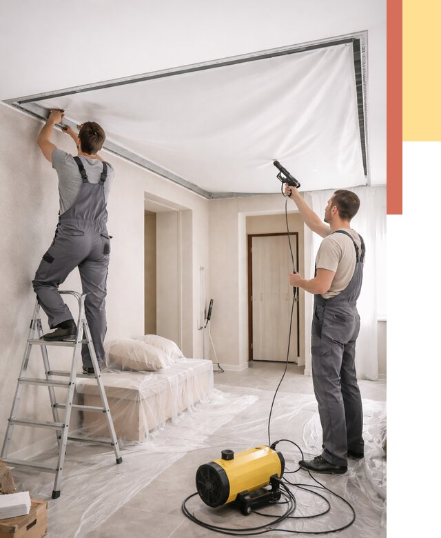 Монтаж натяжного потолка в прихожей в Пензе от 2720 руб. под ключ | ОТДЕЛОЧНИК-Пнз