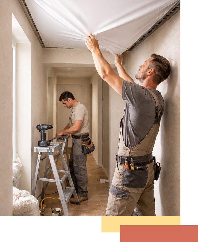 Монтаж натяжного потолка в прихожей в Пензе