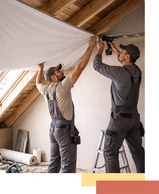 Монтаж натяжного потолка в мансарде в Пензе