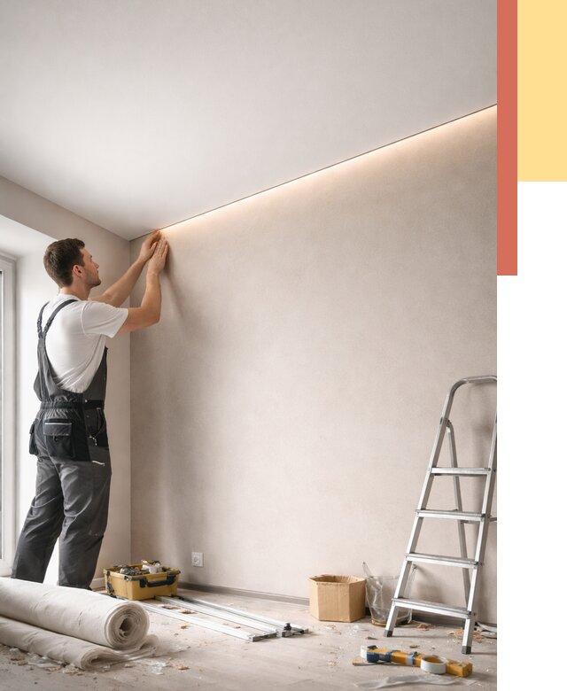 Теневые натяжные потолки в Пензе от 8417 руб. под ключ | ОТДЕЛОЧНИК-Пнз