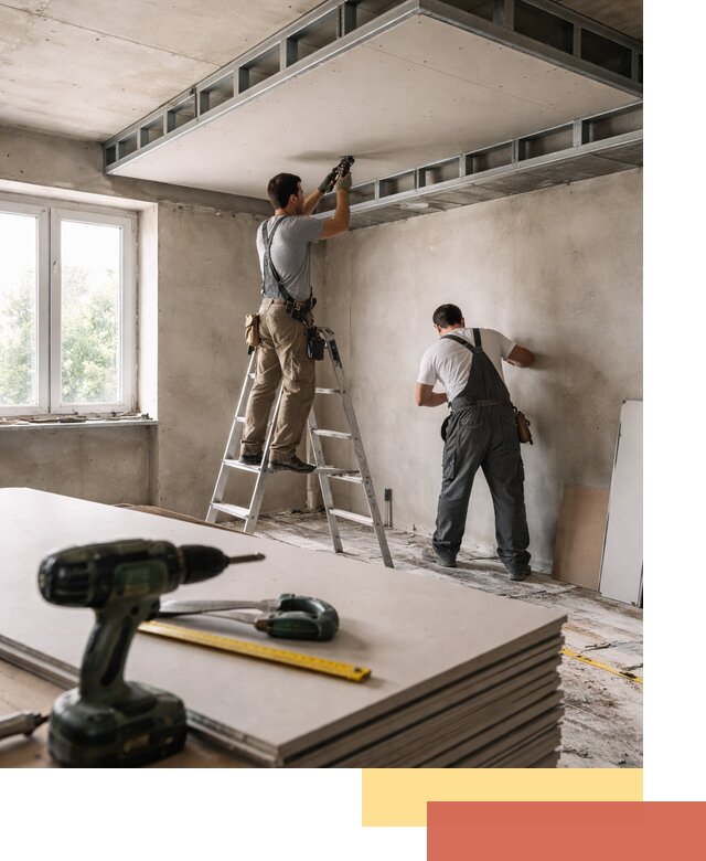 Двухуровневый потолок из гипсокартона в Пензе