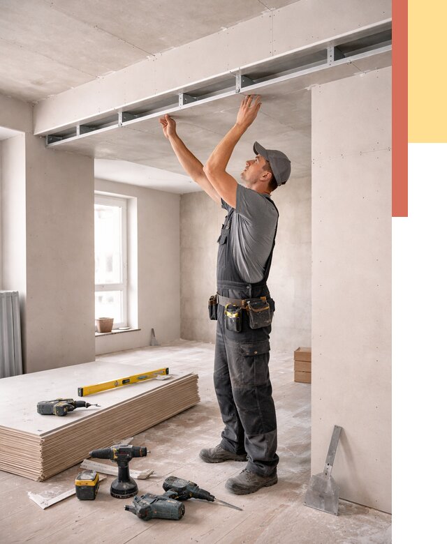 Потолок из гипсокартона с нишей в Пензе от 1283 руб. под ключ | ОТДЕЛОЧНИК-Пнз