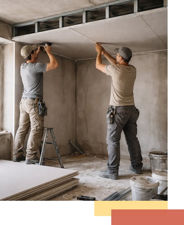 Короб из гипсокартона на потолке под ключ в Пензе