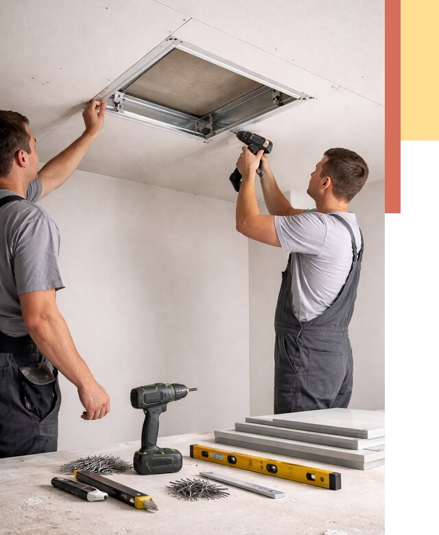 Установка люка в потолок ГКЛ в Пензе от 2566 руб. под ключ | ОТДЕЛОЧНИК-Пнз