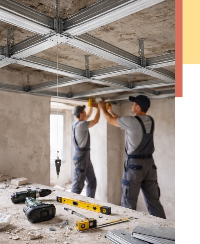 Монтаж каркаса потолка из профиля в Пензе от 4619 руб. — услуги ОТДЕЛОЧНИК-Пнз