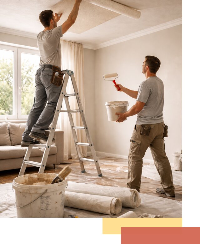 Поклейка обоев на потолок в Пензе — качественно и быстро