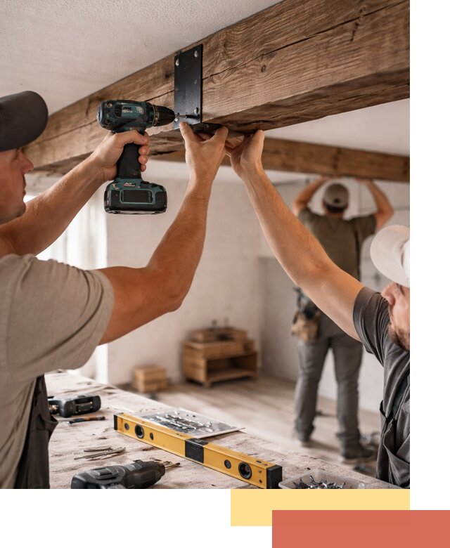 Монтаж декоративных потолочных балок в Пензе