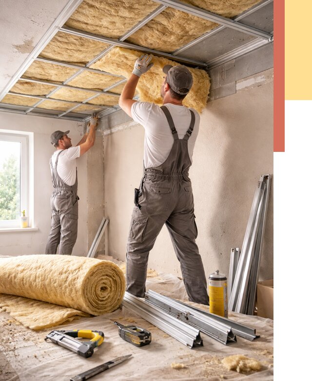 Утепление потолка в Пензе от 7391 руб/м2 — недорого, быстро, под ключ | ОТДЕЛОЧНИК-Пнз