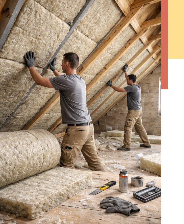 Утепление потолка минватой в Пензе от 1488 руб. — быстро и недорого | ОТДЕЛОЧНИК-Пнз