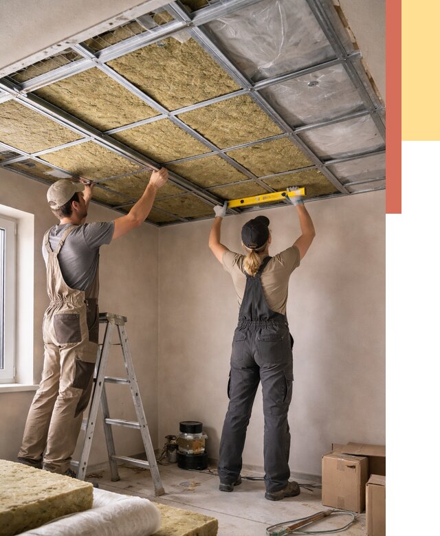 Шумоизоляция потолка в Пензе от 1283 руб. под ключ — услуги ОТДЕЛОЧНИК-Пнз